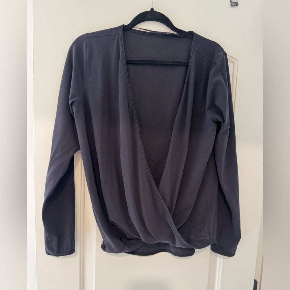 Lululemon Black Wrap Top